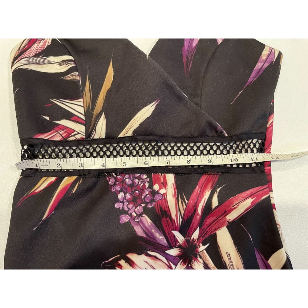 Boohoo Womens Bodycon Fishtail Dress Backless Adjustable Strap Black Purple SZ 4 - Picture 5 of 8